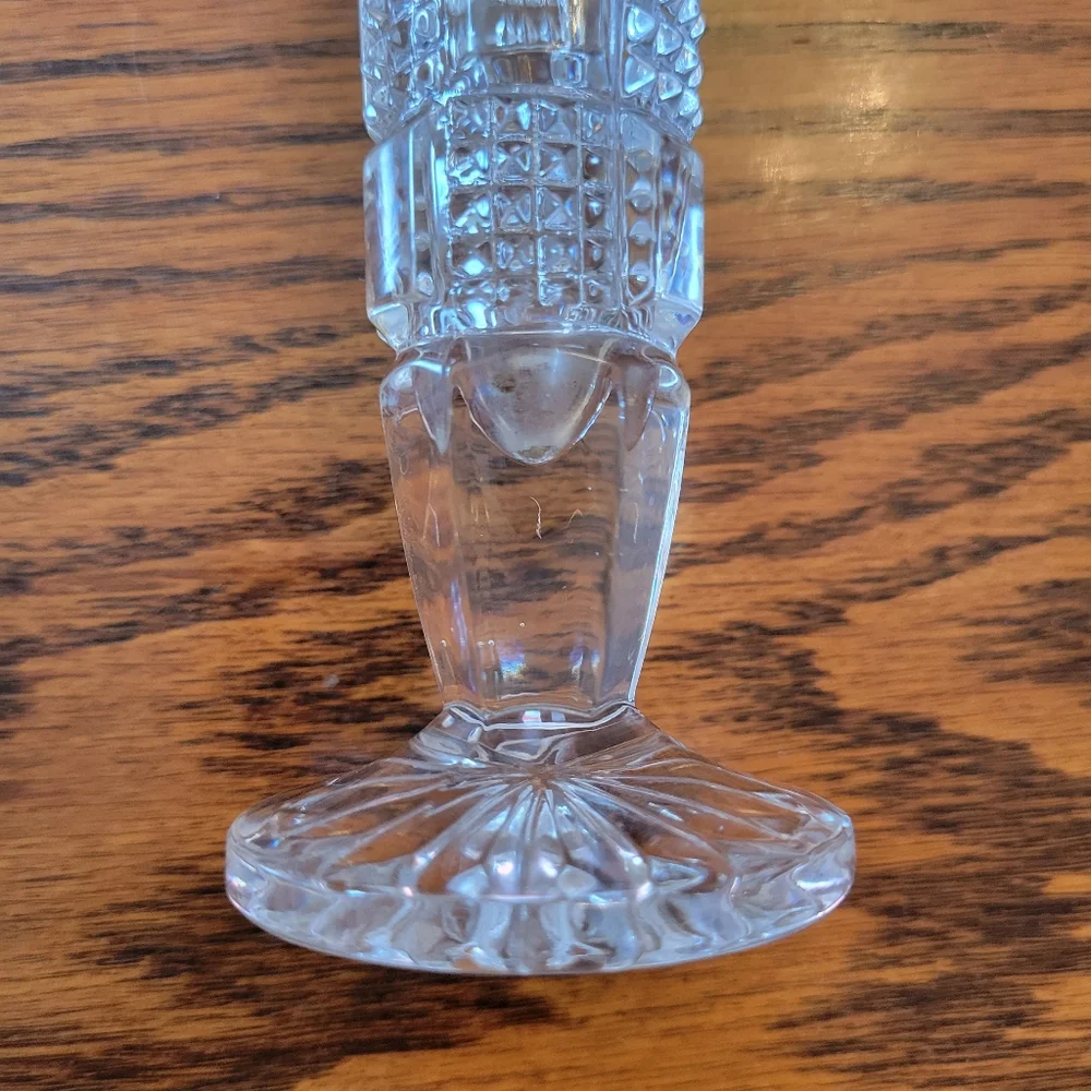 Pretty Vintage Cut Glass Bud Vase ~ Nice!